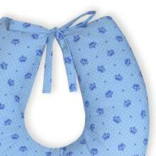 Laura Baby Nursing Pillow With Zippered Loop And Soft Removable Cover 100% Cotton - Blue Crown - View 2