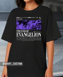 The End Of  Neon Genesis Anime Eva Science Fiction Movie Shinji Ikari Angels Asuka Langley T-Shirt - màu đen - Xem 2