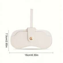 优雅浮雕眼镜套，可爱悬挂式 PU 皮革太阳镜收纳袋，便携式旅行眼镜架，送礼的理想选择 粉色