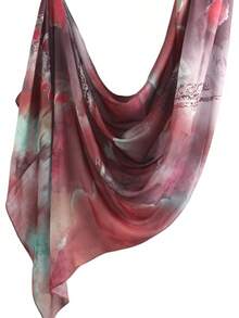 Watercolour Floral Printed Hijab Scarf Women Soft Modal Cotton Instant Hijab Wraps Shawls Long Scarves - Màu 15 - Xem 2