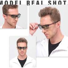 ¡RecomendadoGafas de Sol Polarizadas Cambio Rápido 0.1s con Energía Solar, Unisex UV400 para Conducir, Deporte y Pesca¡Top de Temporada - Sombra Roja - Ver 5