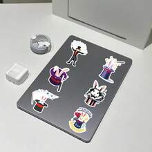 53 件魔术师卡通兔子魔术帽创意 DIY 装饰贴纸适用于手机、墙壁、玻璃 - 彩色 - 查看 10