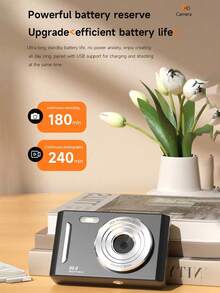 Campus Digital Camera For Teens With High Definition Front And Rear Dual Photography, Retro Card Travel Photography (No Card) - Camera - View 6