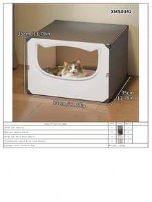 4-Season Enclosed Cat Bed, Ventilated Cool For Summer, Suitable For Upper & Lower Bunk, Cat Villa - Multicolor - View 14