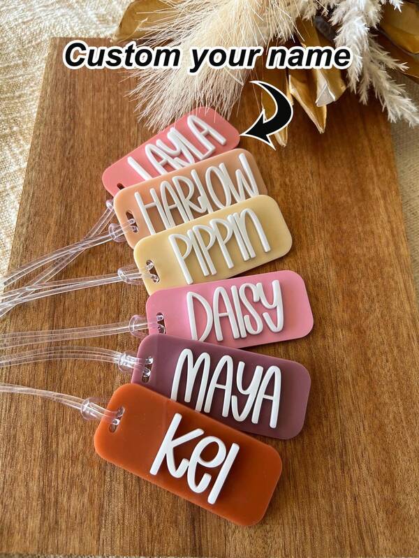 Colourful Bag Tag Personalised | School Bag Tag | Acrylic Kids Bag Tag | Personalised Bag Tag For Kids | Custom Kindy Bag Tag| Cute