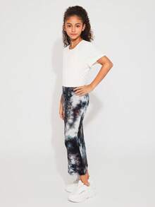 Radiana Falda ajustada de cintura alta con efecto tie-dye, informal para niña preadolescente - Multicolor - Ver 3