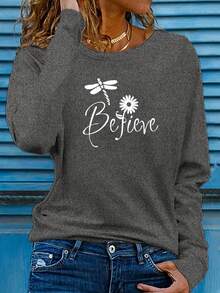 Women T-Shirts - Black and Gray - View 1