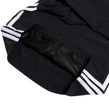 Adidas TE 3S WOVEN JKT 女式立领夹克，休闲运动上衣，舒适户外夹克 - 黑色/白色 - 查看 6