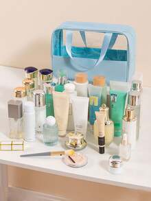 3件套多功能化妆包，夏季旅行化妆品收纳包，防水洗漱包，带刷架，大容量化妆包，便捷手提包，适用于护肤品、化妆品、化妆刷、粉饼、口红等，非常适合海滩、学校、浴室、度假、情人节、圣诞节、母亲节等场合，是送给妈妈、家人、朋友的理想礼物。夏季必备，化妆包，化妆袋，化妆品收纳包，化妆品整理包，旅行，化妆小袋，包，梳妆台，化妆小袋，旅行必备，化妆包，旅行必备，梳妆配件，小化妆包，化妆小袋，化妆品收纳包，旅行必备，大容量，大号化妆包，圣诞礼物，小袋，旅行，送给女性的旅行必备礼物，小袋，手拿包/小手提包，化妆品整理包，化妆品收纳包，小袋，刷架，迷你小袋，大容量手拿包，女士礼物，圣诞礼物，女士礼物创意 - 彩色 - 查看 5