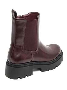 Bottines Chelsea Femme Semelle Crantée – Élégance Urbaine - Burgundy - View 4