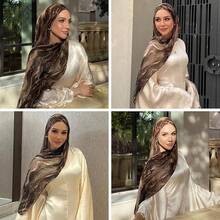 ZGMYC Watercolour Floral Printed Hijab Scarf For Women Soft Modal Cotton Instant Hijab Head Wraps Shawls Long Scarveshalloween - 顏色 22 - 查看 7