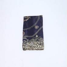 Small Satin Women's Scarf - Royal Blue - View 3