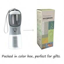 Botella de agua para perros con contenedor de comida y soporte para bolsas de residuos, tazón de agua de viaje, dispensador portátil para mascotas, accesorios para perros, artículos esenciales y necesidades para cachorros, Yorkshire Terrier, Chihuahua, para caminar y hacer senderismo