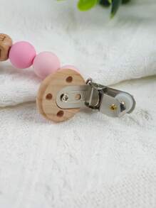 1pc Customized Silicone English Letter Wooden Bead Keychain, Customized Name, Customized Gift, Customized Anti-Lost Chain, Customized 2-6 English Letters,Customized Keychains & Accessories,End Of Summer,Apparel Accessories,Halloween Edit,Boyfriend,Girlfriend,Family,Friends - Anti-lost Chain Clip - View 6