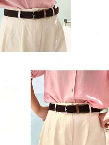 1pc 26-Color Elastic Waist Belt (2.5cm Wide, 105cm Long), Fashion Sports Unisex Couples Woven Elastic Waistband