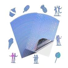 Holographic Printable Sticker Paper, Vinyl Rainbow Sticker Paper For Inkjet & Laser Printer, 10 Sheets Dries Quickly Waterproof Sticker Paper A4- 8.27 X 11.7 Inch - A4 - View 11