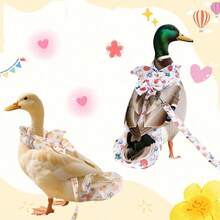 Cute Pet Duck Diaper Wearable Reusable Goose Breast Strap Reduce Odor Adjustable Chicken Diapers Poultry Costume Physiological Pants Washable Nappy With Elastic Band Bowknot Clothes Vest Hen Belt Harness Vest Leash Collar Breathable Poultry Supplies