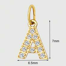 1 件简约百搭不锈钢锆石 26 字母吊坠，手工制作 DIY 项链手链耳环珠宝配饰，送给好友周年纪念礼物