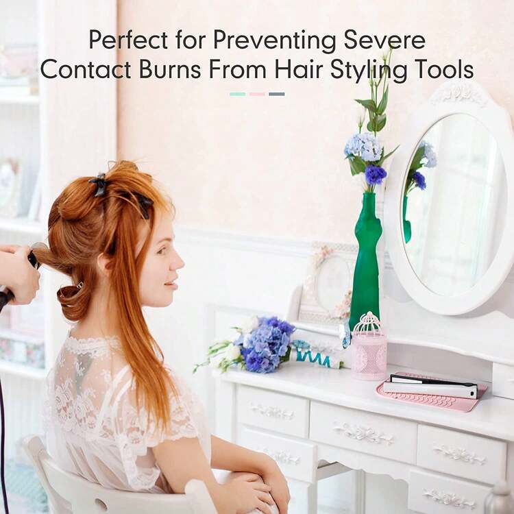 1 Piece Of Hair Styling Tool, Straightener, Silicone Insulation Pad, Curling Iron Insulation Cover, Hair Salon Specific Electric Clamp, Anti Slip And Anti Scald Pad, Suitable For Hair Styling Tools, Portable Silicone Heat-Resistant Pad, Anti Slip And Anti Heat Pad, Hair Styling Tool, Suitable For Travel - Multicolor - View 5