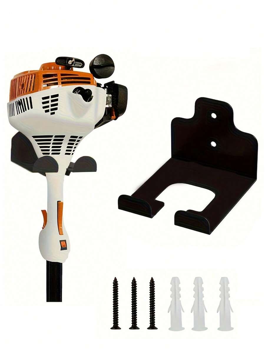 Wall-Mounted Garage Organizer For Garden Tools - Durable Iron Trimmer And Whacker Holder With Multi-Purpose Hooks, Anti-Rust Matte Finish, Space-Saving Design For Home And Workshop, Garden Tool Organizer