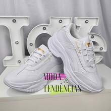 Women's Platform Sneakers, Beautiful, Comfortable And Resistant (LARGE SIZE) - White White - View 5
