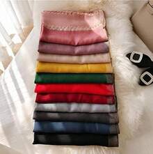 Womens Scarves Lightweight Silk Scarf Shawls And Wraps For Evening Dresses Summer Beach Wedding Shawl Giftshalloween - 藍色 - 查看 4