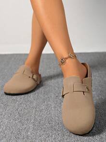 Giày lười Boken 2025 mới dành cho thanh thiếu niên, giày Boken đế dày kiểu Pháp cho mùa xuân và mùa thu - Màu be - Xem 3