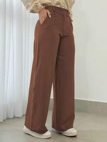 Women's Dress Pants, Wide Leg, Palazzo Style - View 1