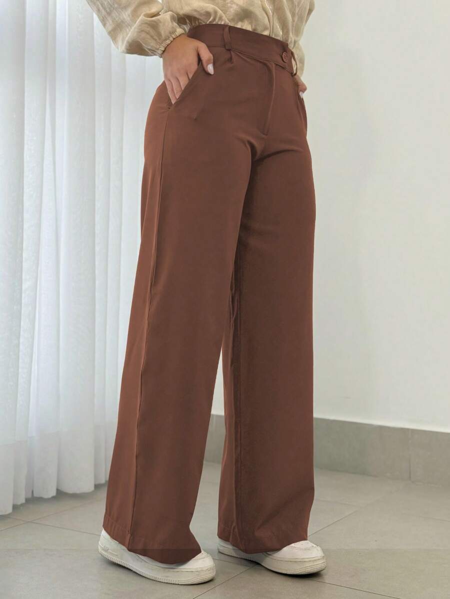 Women's Dress Pants, Wide Leg, Palazzo Style - View 1