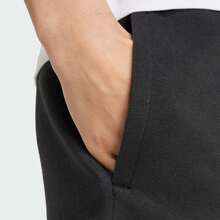 Adidas Essentials Shorts Women's L Black Fleece Logo Elastic Waist Active FTS555 - 黑色 - 查看 6