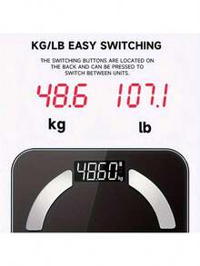 RAF Rechargeable Smart Digital Bathroom Scale With High-Definition LCD Display, 400lb Capacity, Body Composition Analysis, BMI, Muscle & Water, Mobile App Connectivity - Multicolor - View 4