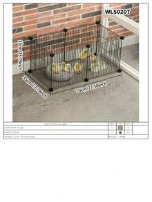 Large Size Cage, Home Use Breeding Pen, Chick Raising Enclosure, Rabbit Hutch With Anti-Escape Fence