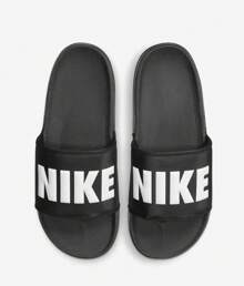 Nike 男鞋OFFCOURT SLIDE運動休閒拖鞋 - 黑色 - 查看 8