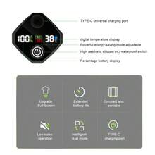 Portable Shower For Camping, [Long-Lasting] 6000mAh Rechargeable Camping Shower With Intelligent LED Display, Camping Essentials, Outdoor Shower, IPX7 Waterproof Outdoor Camp Pump For Hiking, Travel, Car, Pet, RV.