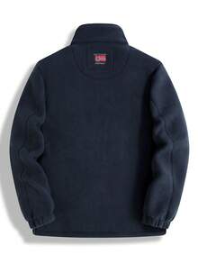 Men's Reversible Fleece Jacket, Warm Thermal Lined, Multi-Pocket Design, Chest And Cuffs With Delicate Embroidered Logo, Wind-Resistant Cuffs, Comfortable To Wear