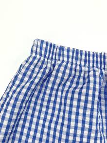 2026 Spring/Summer Plus Size Plaid Pants, Bohemian Style Beach Pants, Ibiza Music Festival Celebration, Derby Day Style - Blue - View 7