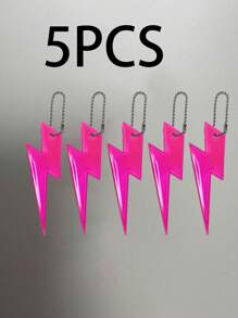 尖头闪电 PVC 反光吊坠钥匙扣 精致礼品 交通警示标志 背包挂饰