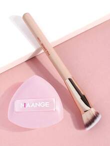 MAANGE 1支/2支/4支装面部三角遮瑕刷，便携式晕染化妆刷，柔软亲肤纤维，女士旅行化妆刷，粉底刷、遮瑕刷、腮红刷、修容刷、古铜粉刷、散粉刷 - 杏色 - 查看 14