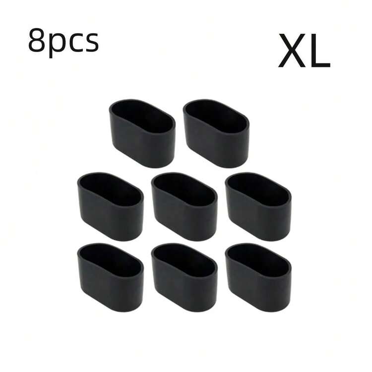 Miếng bọc chân ghế bằng nhựa hình bầu dục, kích thước nhỏ, 20mm x 40mm, màu đen, dùng trong nhà và ngoài trời. - Nhiều màu - Xem 2