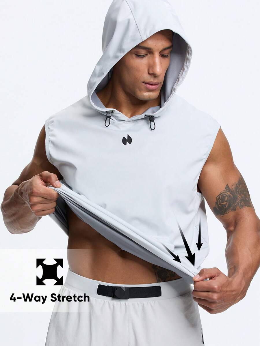 HOTSUIT Men's Sauna Vest With Hood, Warm And Breathable, Suitable For Training And Sports