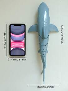 1pc Blue Remote Control Shark Toy For Water, 1:18 Scale Realistic Shark Toy, Forward/Backward, Left/Right Turn, Speed Adjustment, Suitable For Swimming Pool, Bathroom, Outdoor, Wonderful Gift, RC Boat Toy, Suitable For Boys And Girls 6-9 Years Old, Summer Toy, Birthday/Christmas Gift