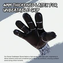 GKHMNEW Soccer Goalkeeper Goalie Gloves, Strong Grip Breathable Soccer Goalie Gloves 4mm Latex For Youth And Adult - Multicolor - View 4