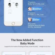 RAF 150mAh 可充电蓝牙体重秤，易于使用的电子数字浴室秤，可测量体脂，适合家庭使用 - 彩色 - 查看 9