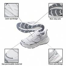 Skechers EDGERIDE 女士轻质缓震跑鞋，适合城市慢跑和长跑，款式 150475 - 灰色 - 查看 6