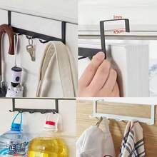 1pc Fashion 5-Hook Metal Rack - Easy To Install, Rust-Proof, Space-Saving Towel, Clothes And Accessory Storage Rack - Black Bohemian Design, Suitable For Kitchen, Bathroom And Bedroom, Bathroom Towel Rack - Black - View 2
