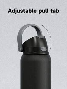 Bottiglia d'acqua Meoky da 40 once con isolamento sottovuoto, cannuccia 2 in 1 e beccuccio, tazza isolata, mantiene il freddo 24 ore, a prova di perdite, si adatta al portabicchieri dell'auto, bicchiere in acciaio inossidabile per sport, viaggi e scuola. - nero - Visualizzare 6