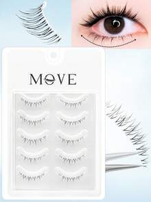 5 Pairs Of Fairy Lower Eyelashes, Cartoon Devil Style Natural Appearance False Eyelashes Lower Eyelashes, Cat Eyelashes, Increase Eye Length Natural False Eyelashes, Daily Travel Essential, Charming Eye Makeup Suitable For Cosplay Beginners And Special Activities.