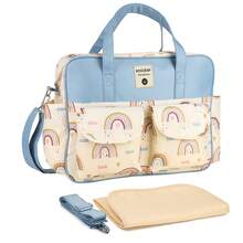 1pc Large Capacity Diaper Bag, Multi-Functional Shoulder Crossbody Tote For Moms, Waterproof Maternity Travel Bag, Hospital Labor And Delivery Bag - Multicolor - View 13