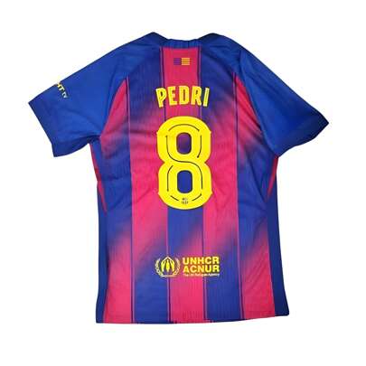Jersey FC Barcelona Local 2025-26 Personalizado # 8 PEDRI /rojo-azul