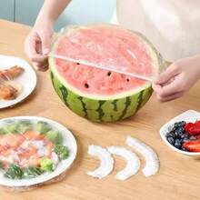 Elastic Bowl Covers (100-Piece) - Stretchable Disposable Food Covers For Bowls, Salad, Watermelon & Leftovers, Odor-Free Kitchen Storage Solution - 白色 - 查看 2